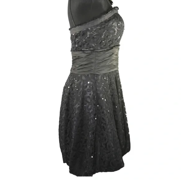 Marc Bouwer Black Beaded Bubble Cocktail Dress 6 - Picture 11 of 11